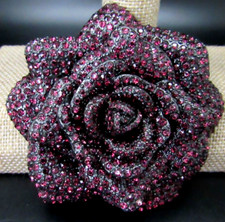 JOAN RIVERS BLOOMED LAVISH PINK ROSE SWARVOSKI CRYSTAL 3