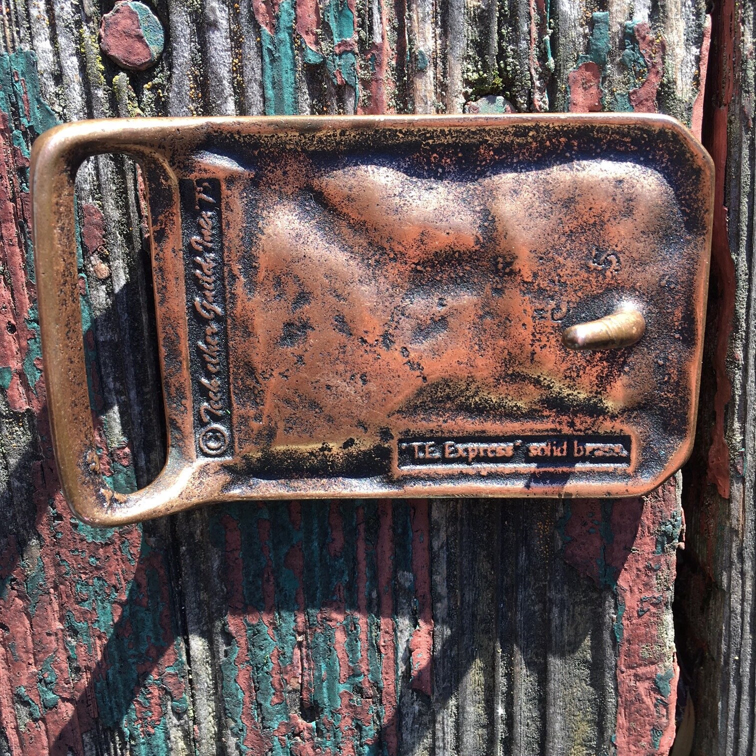 vtg Western TE Express train Solid BRASS tech eth… - image 6