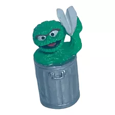 Vintage Oscar Grouch Paper Airplane PVC Figure Sesame Street Applause