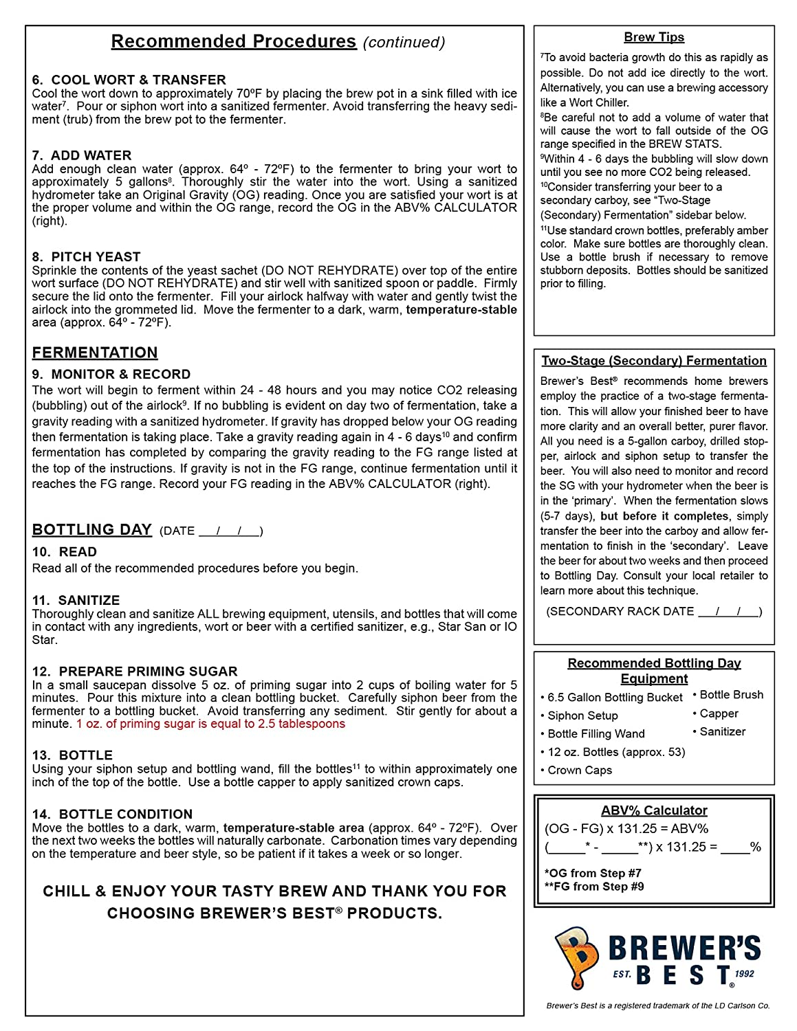 Brewer'S Best 1015 Home Brew Beer Ingredient Kit (5 Gallon