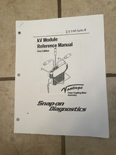 Snap On MT2400 Vantage KV Module Reference Manual