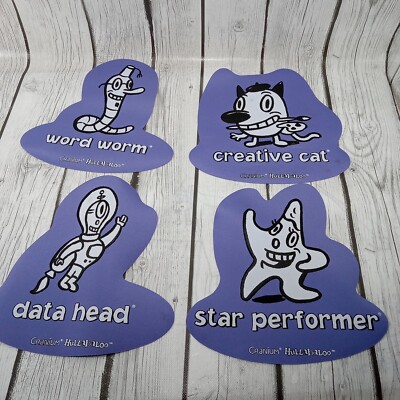 2003 Cranium Hullabaloo Replacement Purple Mat Creative Cat Word Worm Data Head 
