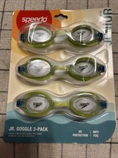 Speedo Jr. Goggle 3-Pack - Lime Green - Ages 6-14 Anti Fog UV Protection