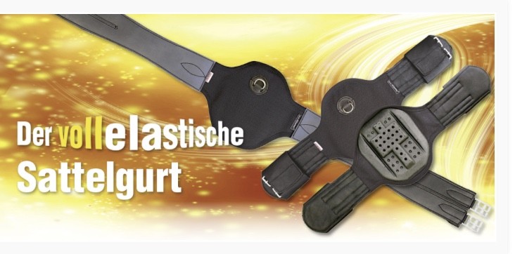 Euroriding Sattelgurt 'Privilège' Jump, Größe 125, Schwarz - Mit Elastischem Brustbereich Für Mehr Pferdekomfort