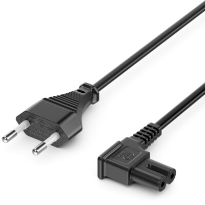 7,5m Stromkabel Euro Kabel C7 Netzkabel Strom Kabel Eurostecker TV HiFi Blu-Ray
