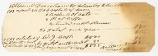 1849 Handwritten Receipt for Corn Oats Coffee Flour & Interest Early Americana