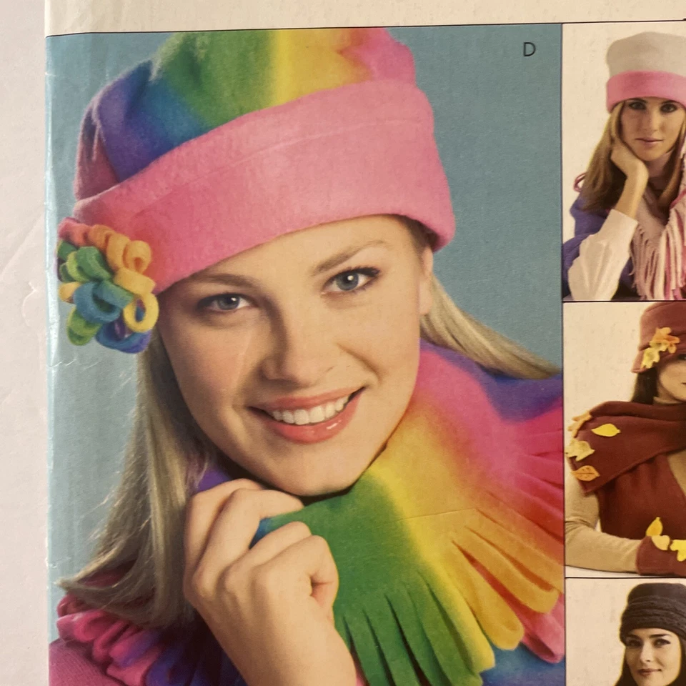 McCall's MP277 Misses Fashion Accessories Hat Scarf Mittens Sewing Pattern Uncut - Image 2 of 4