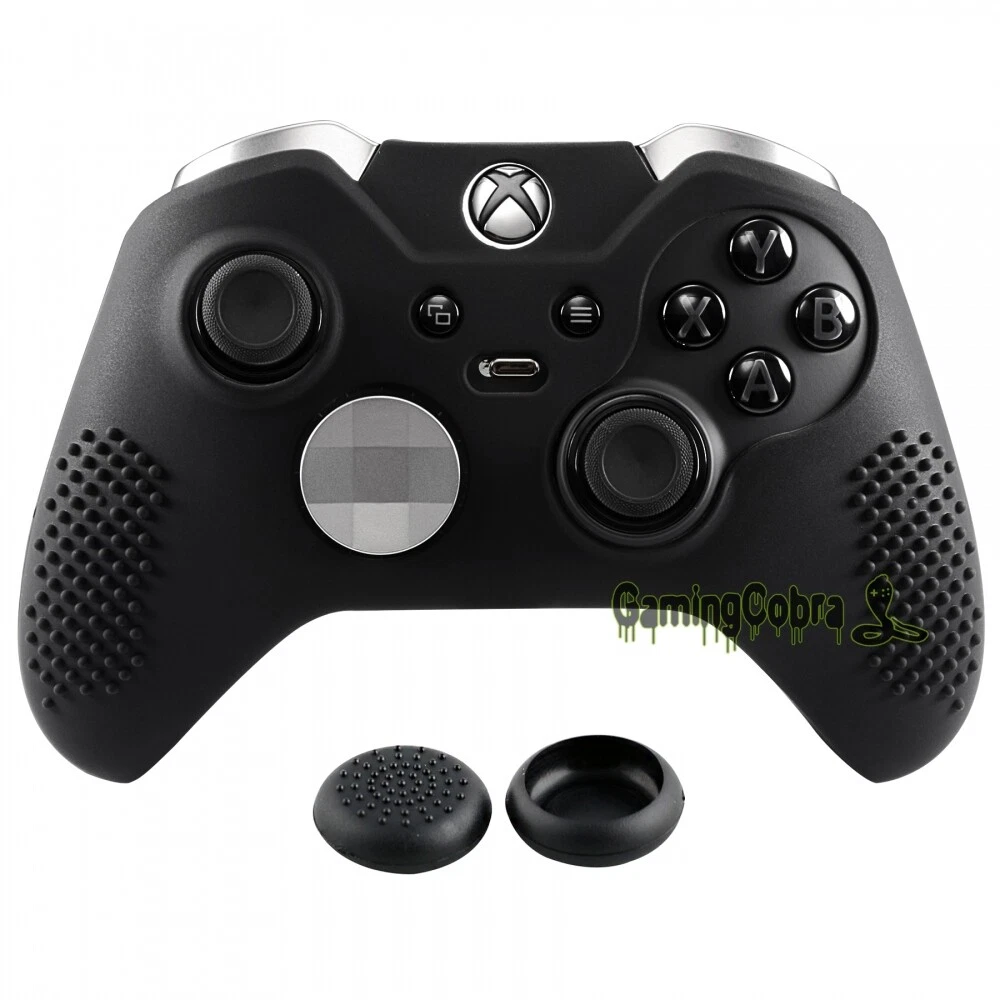 Black Game Rubber Gel Cover Sleeve Skin Thumb Grip for Xbox One