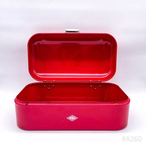 Vintage WESCO Brotkasten Brotbehälter Brotkiste Brotbox Retro | Rot 40x23x15cm - Picture 6 of 12