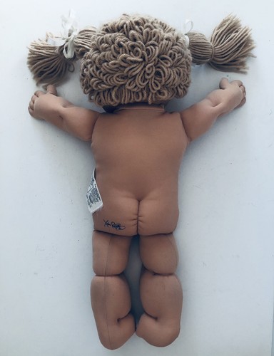 Muñeca vintage 1978-1982 Cabbage Patch Kids de 17"" ojos verdes espinillas - Imagen 4 de 9