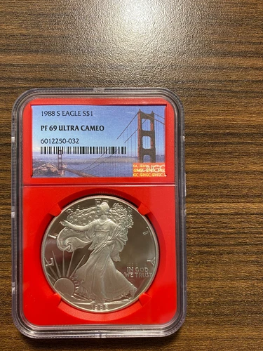1988-S American Silver Eagle ASE $1 NGC PROOF 69 Ultra Cameo (UCAM)