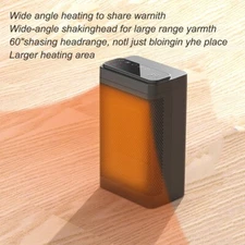 Portable Electric Fan Heater Desktop Fan PTC  Warm Air Blower for Winter NEW