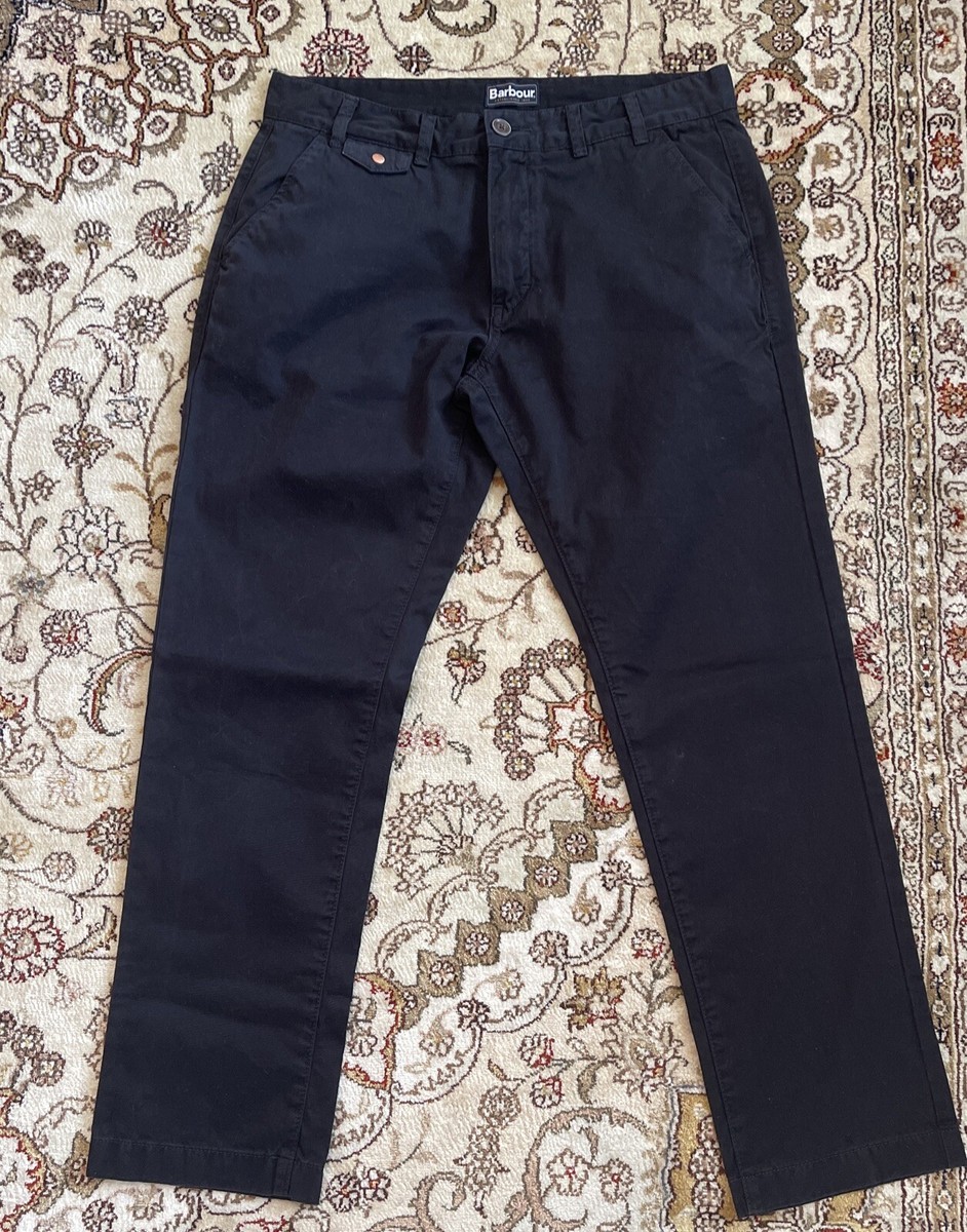 Barbour cotton chino regular fit Black pant size 38x32