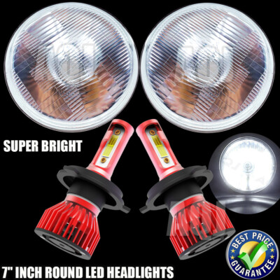 2pcs For Dodge W100 W200 W300 Pickup 7inch Round LED Headlights Hi/Lo Beam