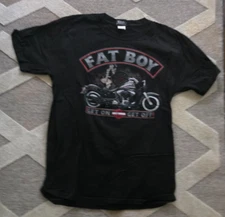Harley Davidson Black Fat Boy T-Shirt Men’s Medium Horny Toad Harley Davidson TX