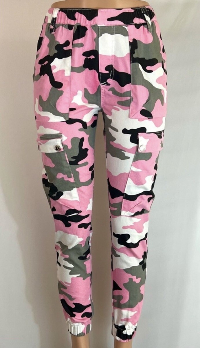 Kreamy Brand Elastic Stacked Cargo Jogger pants in JR Medium