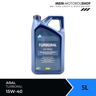 Aral Turboral 15W-40 ACEA E7 API SL CAT MAN Volvo LKW Motoröl 5 Liter