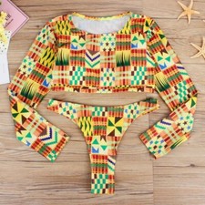 Bikini Swimsuit Leopard Print Orange Colorful Two Piece Vacation Swimwear