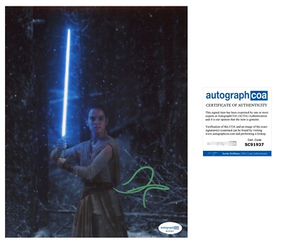 Daisy Ridley - Star Wars Autogramm ''Rey'' signed 10x8 Foto ACOA