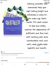 Perfectly Posh Cheat Sheets Cucumber Under Eye Mask