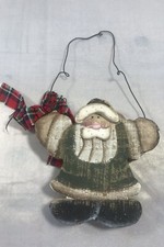 Rustic Santa Wall Hanging Wood Small Christmas Sign Decor Xmas Holiday Decor