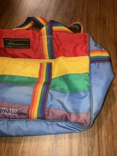 Victor Sport Design Hawaii insulated Rainbow Tote Duffle Bag Pride Vintage Retro - Picture 3 of 10