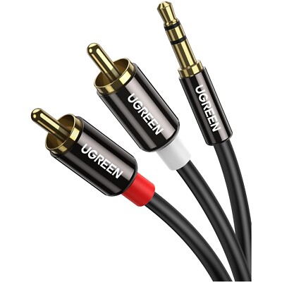UGREEN Klinke Auf Cinch Kabel 3,5Mm Klinke Chinch Stereo Audio Kabel Für TV, PC,