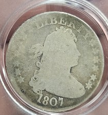 1807 DRAPED BUST QUARTER - CIRCULATED *RARE*