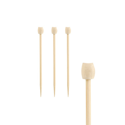 600 Bamboo Finger Food Skewers 7cm ''Drum'' Drum Party Papstar