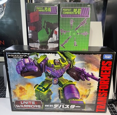 Takara Unite Warriors/Combiner Wars UW-04 Devastator Constucticons with UPGRADES