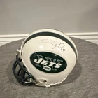 Santonio Holmes New York Jets Riddell Autographed Mini Helmet