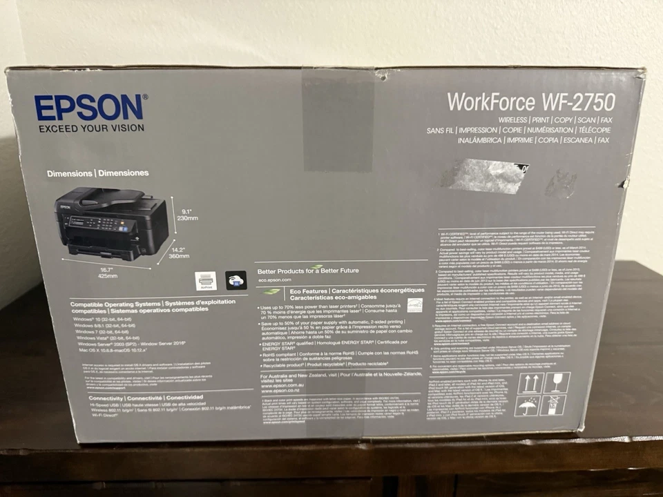 Epson WorkForce WF-2750 All in One Printer - NEW In Sealed Box! - Image 4 of 4