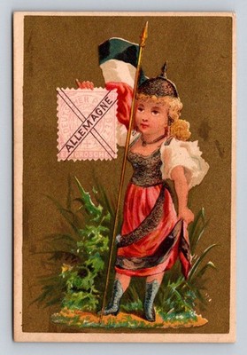 Great American Tea Co German Flag Woman Vessey Street Trade Card P896