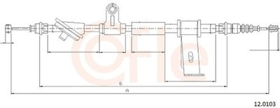 Bremsseil Seilzug Feststellbremse COFLE 12.0103 für ALFA SPIDER BRERA TBi JTDM