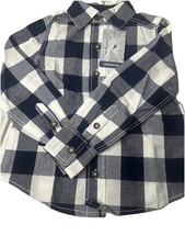 Tommy Bahama Kids Long Sleeved Button Up Size XS 4 NWT Plaid Blue/White