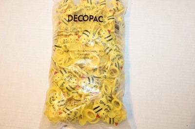 DECOPAC  Cake Decorating: #41748 - BEE MINE Bumble Bees - Lot of 144 Rings