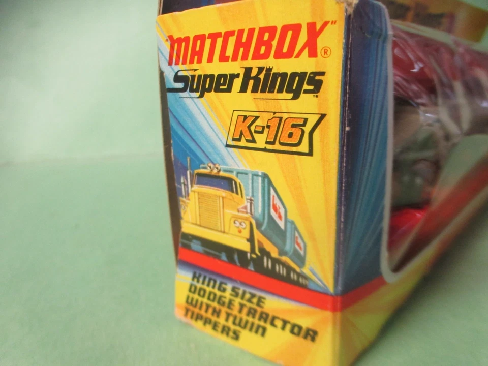 VINTAGE LESNEY MATCHBOX KING SIZE K-16 DODGE TRACTOR TWIN TIPPER MIB - Image 3 of 3