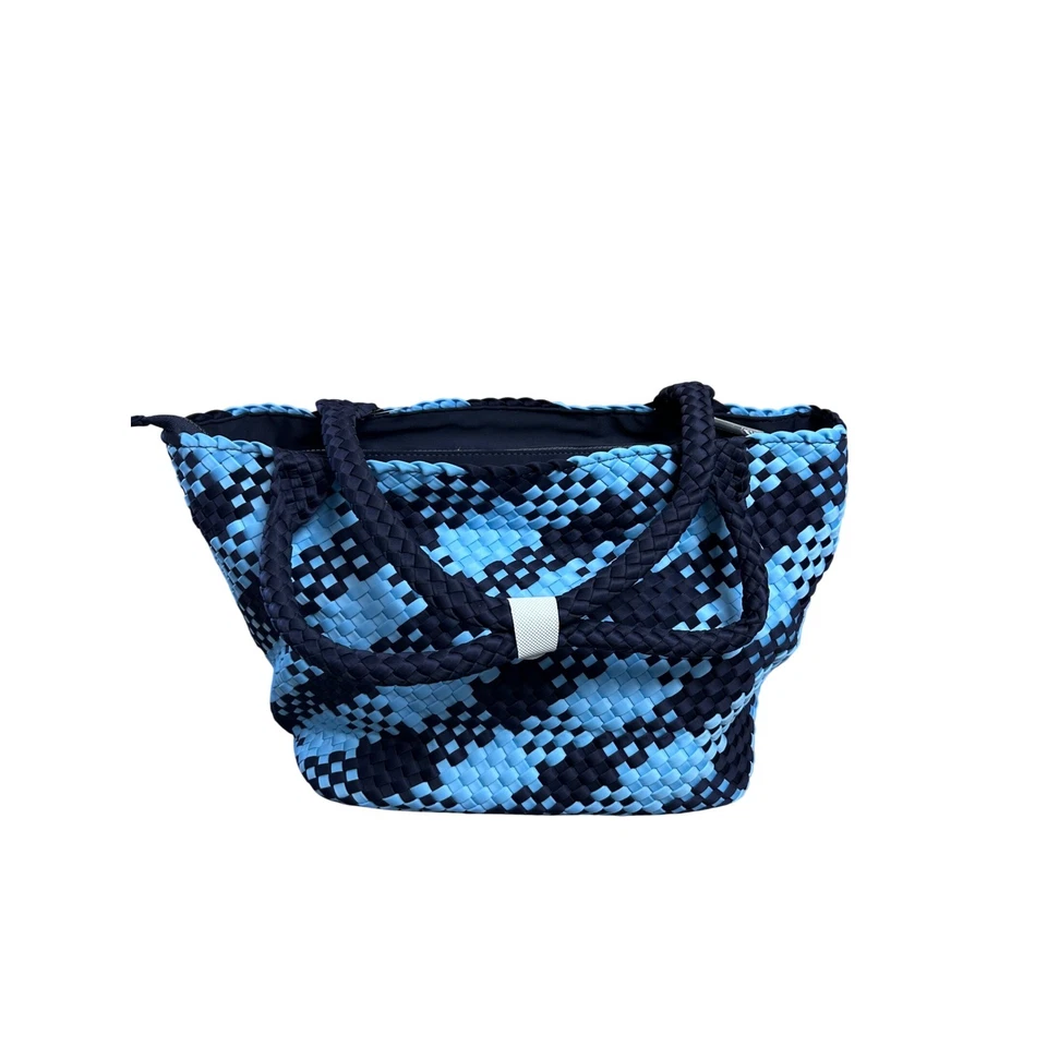 Wildfox 蓝色编织托特包手提袋手提袋海滩健身房购物袋新品 — 第 4/4 张图片