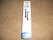 Oral-B Clic Toothbrush Ultimate Clean Replacement Brush Heads, Black, 2 Count