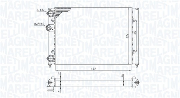 MotorküHler WasserküHler Magneti Marelli 350213187700 FüR VW Golf 3 1H1 Vento-image