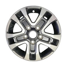 02217 Reconditioned OEM Aluminum Wheel 16x6 Machined and Painted Black Satin