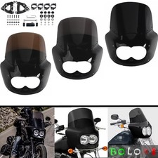 Per Harley Dyna Fat Bob FXDF 2008-2017 Carena faro e parabrezza stile club