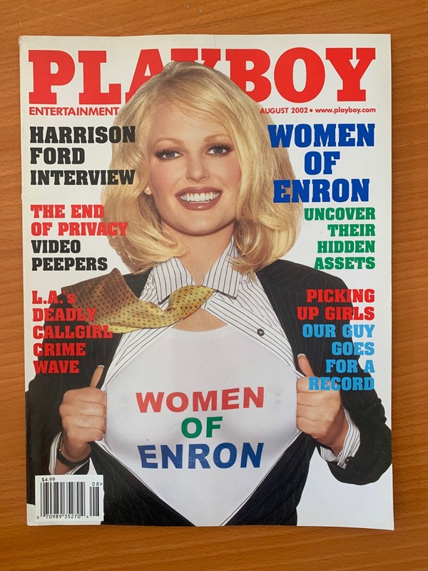 Playboy Magazine August 2002 Women of Enron Harrison Ford Interview Collectible