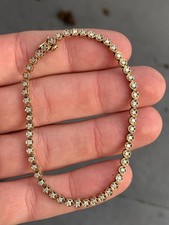 9ct Gold Diamond 1ct Bracelet, Vintage 5.3G