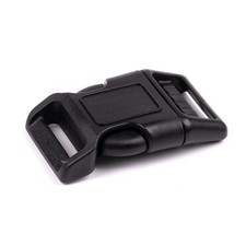 1 Inch Black Plastic Single Adjustable Contoured Side Release Buckle, 50 Pack