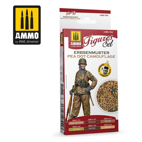 Ammo MIG 7042 - Erbsenmuster Pea Dot Camouflage Figures Set - Neu - Picture 1 of 1