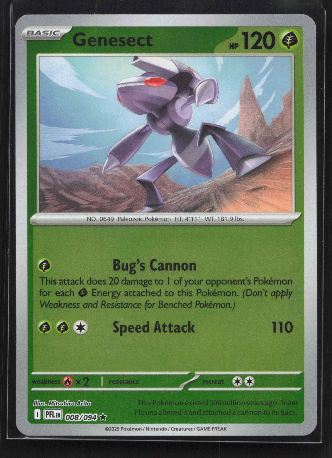 Genesect Rare ME02: Phantasmal Flames 008/094 NM Reverse