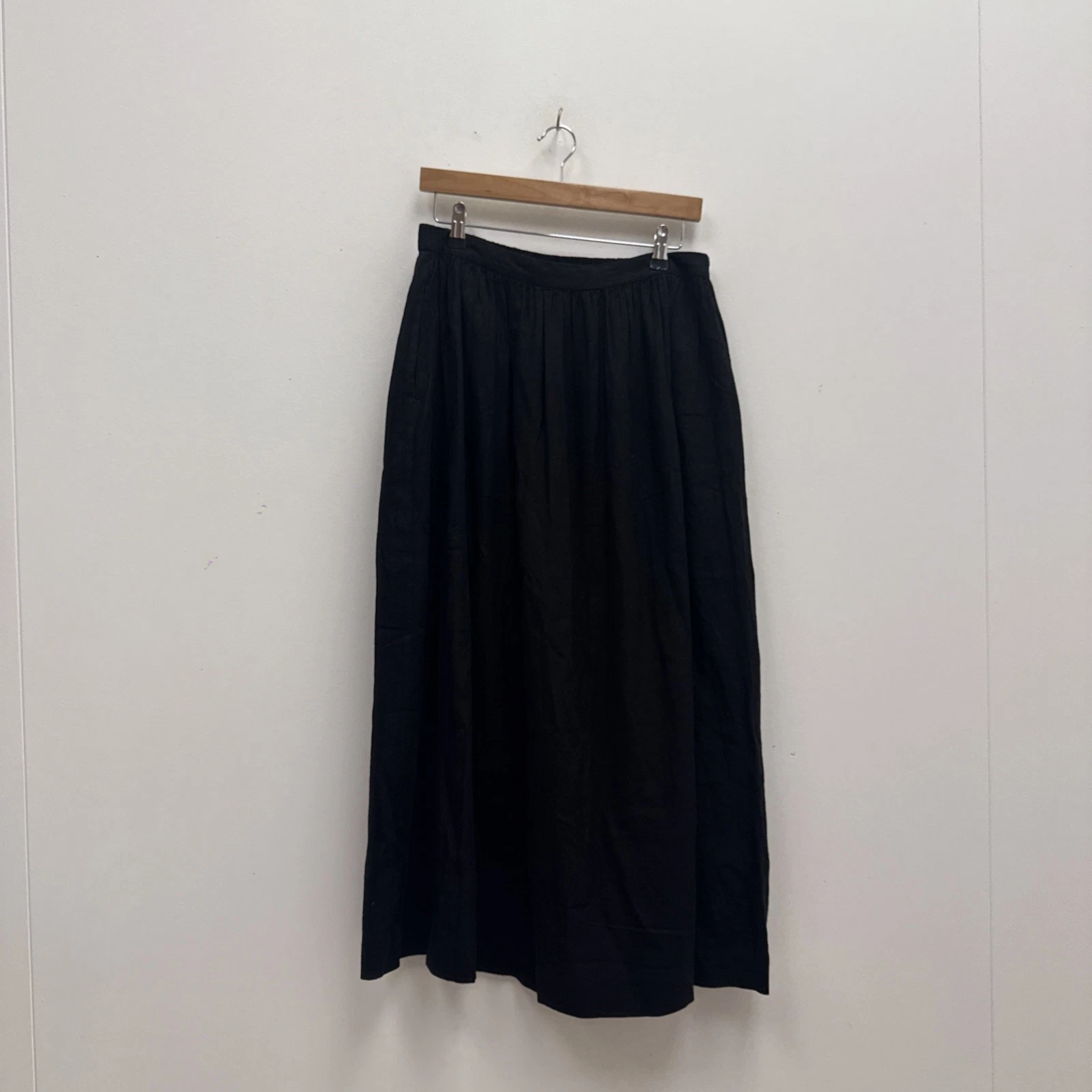 Nobody's Child Black Linen Maxi Skirt Size 14 NWT [RRP £65]