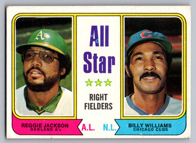 1974 TOPPS #338 REGGIE JACKSON A'S & BILLY WILLIAMS CUBS ALL-STARS