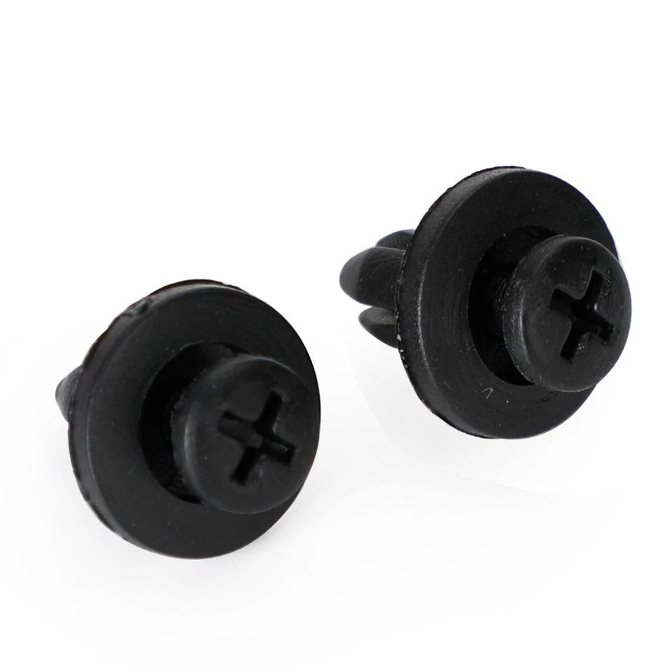 20pcs Fairing Panel Bolt Clip 6mm Plastic Screw Rivets Clips Black For Honda B2 - Image 4 of 4